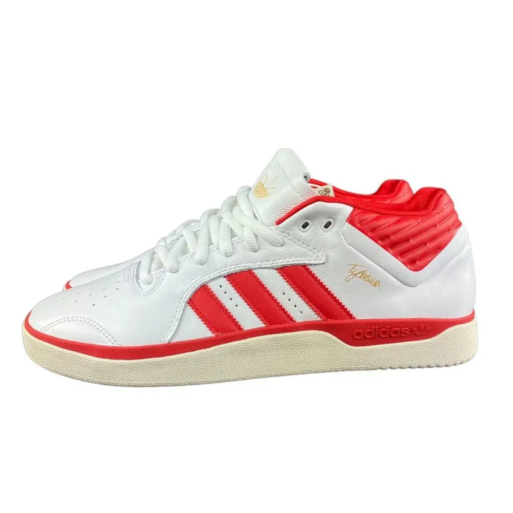 Adidas Men's Tyshawn Cloud White Scarlet Shoes GW4897 Sizes 9 - 12